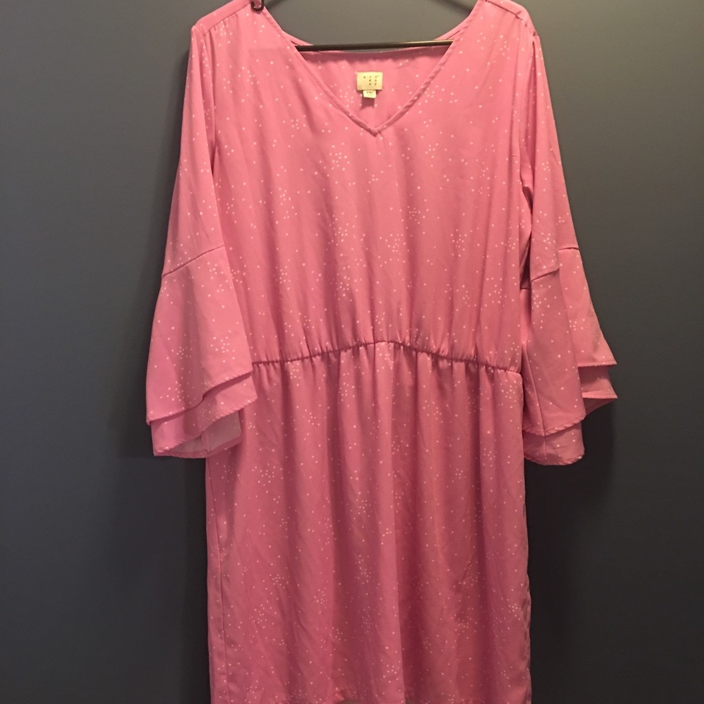 Light pink polka dot dress